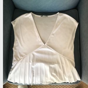 White Zara V-neck Top